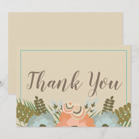 Tropische dank bedankkaart (Voorkant / Achterkant)