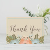 Tropische Dank Je Wel Bedankkaart (Staand voorkant)