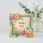 Tropische dank u korting Kaart (Staand voorkant)
