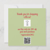 Tropische dank u korting Kaart (Achterkant)