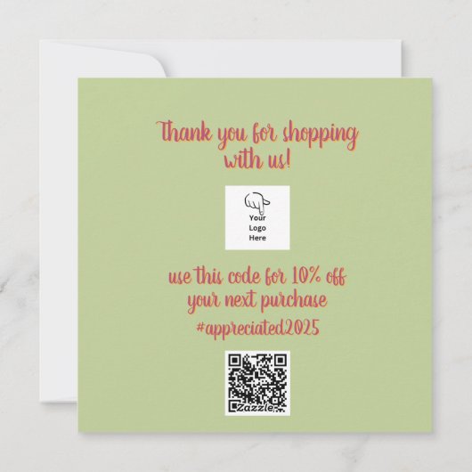  Tropische dank u korting Kaart (Achterkant)