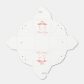 Tropische dank u roze bruiloft flamingo's bruids bedankdoosjes (Uitgevouwen)