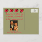 Tropische de fotokaart van Kerstmis van de Bloem Feestdagenkaart (Achterkant)