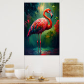 Tropische Depressie - Flamingo Poster Print (Keuken)