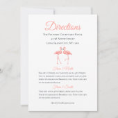 Tropische Details Routebeschrijving Roze Flamingo  Kaart (Voorkant)