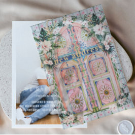 Tropische Deur | Nieuw Adres Vellum Uitnodigingen