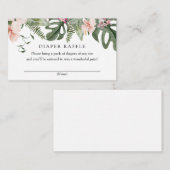 Tropische diapraffle behuizing informatiekaartje (Voorkant / Achterkant)