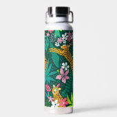 Tropische dieren en bladpatroon waterfles (Achterkant)