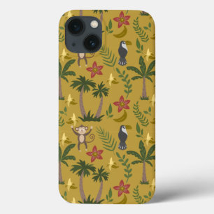 Tropische dieren naadloze patroonaap, ara Case-Mate iPhone case