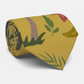 Tropische dieren naadloze patroonaap, ara stropdas (Opgerold)