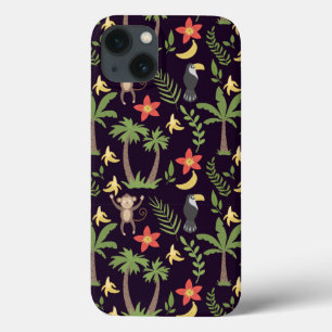 Tropische dieren naadloze patroonaap en ara Case-Mate iPhone case