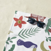 Tropische dieren naadloze patroonara's en aap strandlaken (In situ)