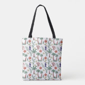 Tropische dieren naadloze patroonara's en aap tote bag (Achterkant)