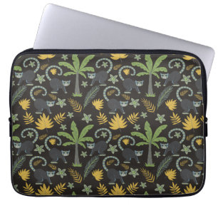 Tropische dieren naadloze patroonpalmboom laptop sleeve