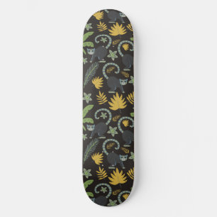 Tropische dieren naadloze patroonpalmboom persoonlijk skateboard
