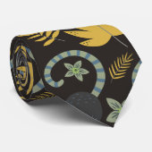 Tropische dieren naadloze patroonpalmboom stropdas (Opgerold)