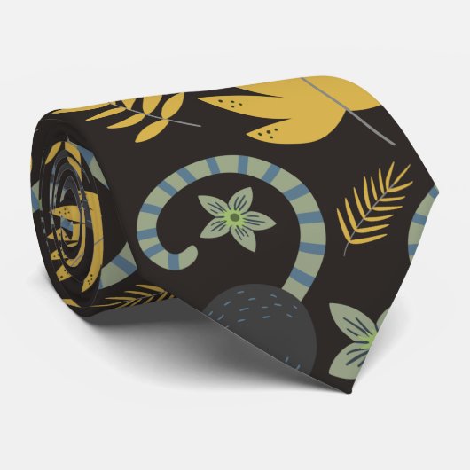 Tropische dieren naadloze patroonpalmboom stropdas (Opgerold)