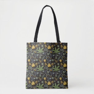 Tropische dieren naadloze patroonpalmboom tote bag