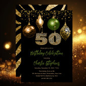 Tropische Dierenhuid Baubles 50e Verjaardagsfeest Kaart