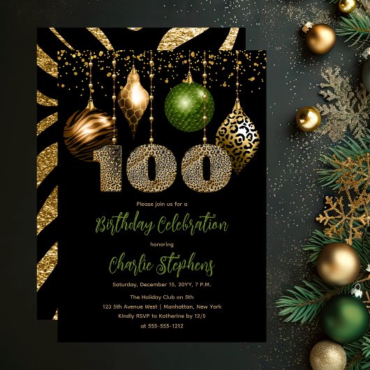 Tropische Dierlijke Huidbellen 100e Verjaardagsfee Kaart