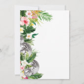 Tropische discobal verlaat Baby shower Kaart (Achterkant)