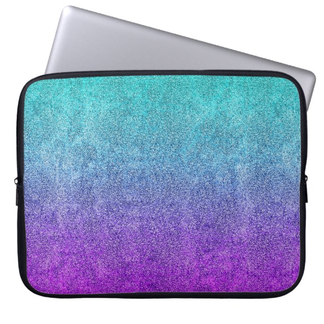 Tropische Dok Glitter Gradiënt afslaan Laptop Sleeve (Voorkant)