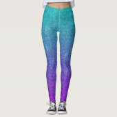 Tropische Dok Glitter Gradiënt afslaan Leggings (Voorkant)