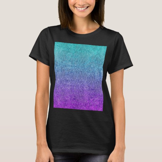 Tropische Dok Glitter Gradiënt afslaan T-shirt (Voorkant)