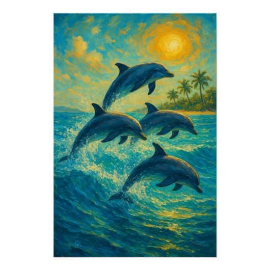 Tropische dolfijnen - Ocean Poster (Voorkant)