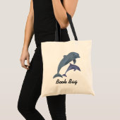 Tropische dolfijnen springen boekentas tote bag (Voorkant (product))