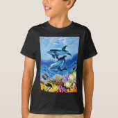 Tropische dolfijnen t-shirt (Voorkant)