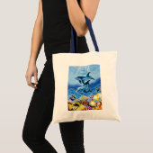 Tropische dolfijnen tote bag (Voorkant (product))