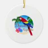 Tropische Dominicaanse Republiek Keramisch Ornament (Voorkant)