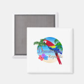 Tropische Dominicaanse Republiek Magneet (Voorkant / Achterkant)