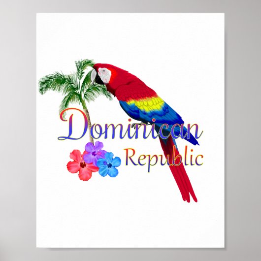Tropische Dominicaanse Republiek Poster (Voorkant)