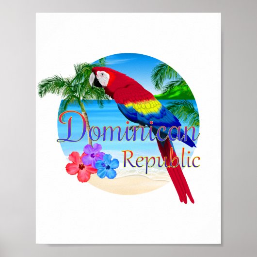 Tropische Dominicaanse Republiek Poster (Voorkant)
