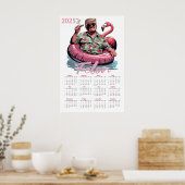 Tropische Donald Trump Felon 2025 Kalender Poster (Keuken)