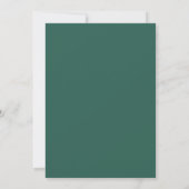 Tropische Donker Teal Bladerige Bruiloft Kaart (Achterkant)