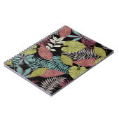 Tropische donkere bladeren: textiel patroon ontwer notitieboek (Linkerzijde)