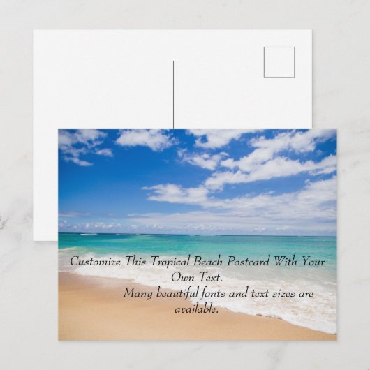 Tropische doorsnede Sjabloon voor uw eigen tekst (Voorkant / Achterkant)