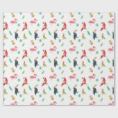 Tropische drager- en ananassappapierreep cadeaupapier (Vlak)