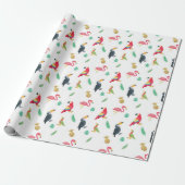 Tropische drager- en ananassappapierreep cadeaupapier (Uitgerold)