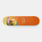 Tropische drank aangepaste tekst persoonlijk skateboard (Horizontaal)