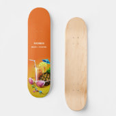Tropische drank aangepaste tekst persoonlijk skateboard (Voorkant)