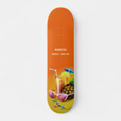 Tropische drank aangepaste tekst persoonlijk skateboard (Voorkant)