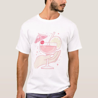 Tropische Drank Vibes – Cute Zomer Esthetiek T-shirt