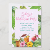 Tropische Dranken Bachelorette Feest Kaart (Voorkant)