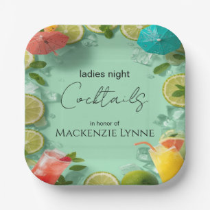 Tropische Dranken Cocktailparty Welkomstbord Papieren Bordje