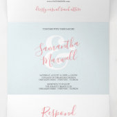 Tropische drievoudig huwelijk uitnodiging (Binnenkant midden)