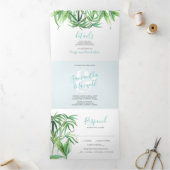 Tropische drievoudig huwelijk uitnodiging (Binnen)